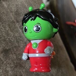 Green Alien Figure Kids Toy - Red Outfit